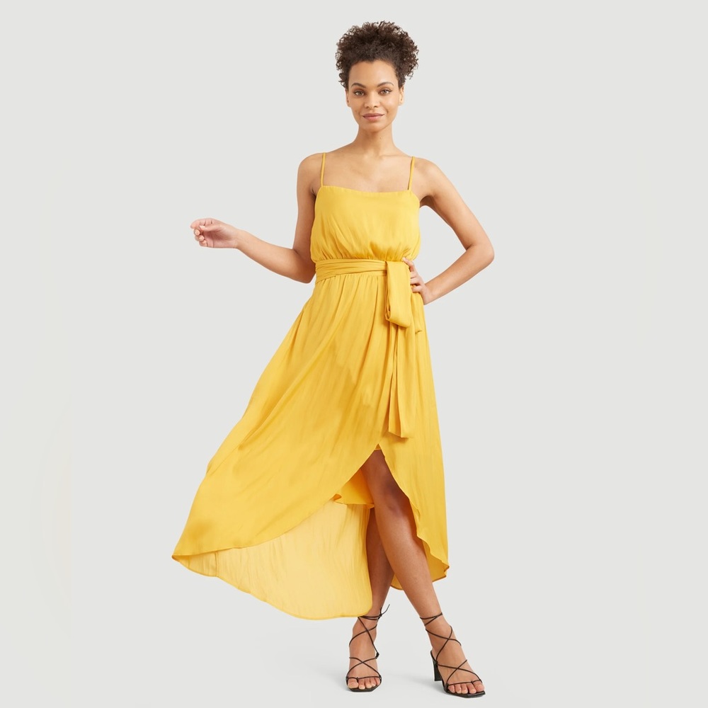 💥NWT💥 Modern Citizen Mila Layered Tank Dress. Marigold. Size Med. - Picture 6 of 8